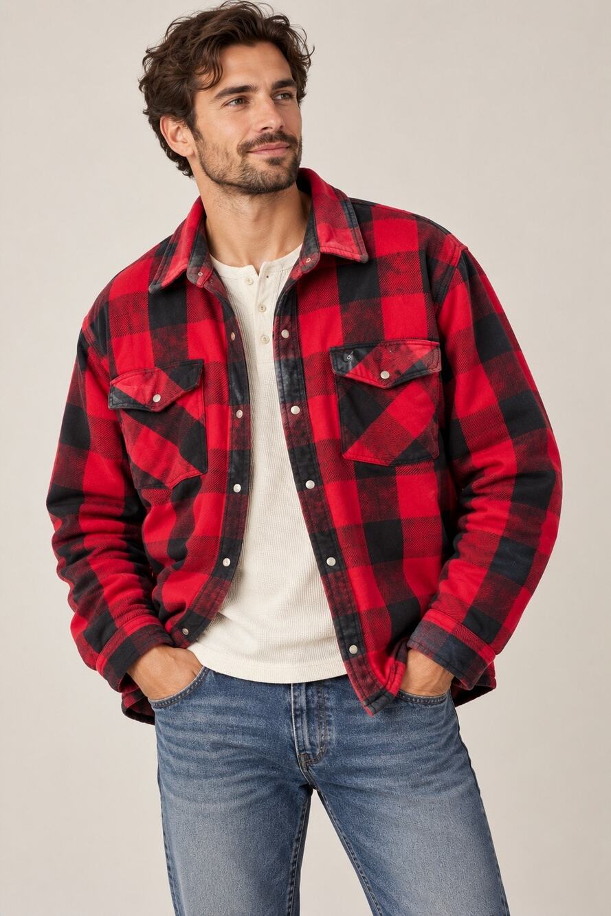 Vintage Codet Buffalo Plaid Quilted Lined Insulated Jacket – Est. XL